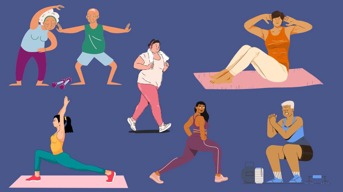 different exercise position