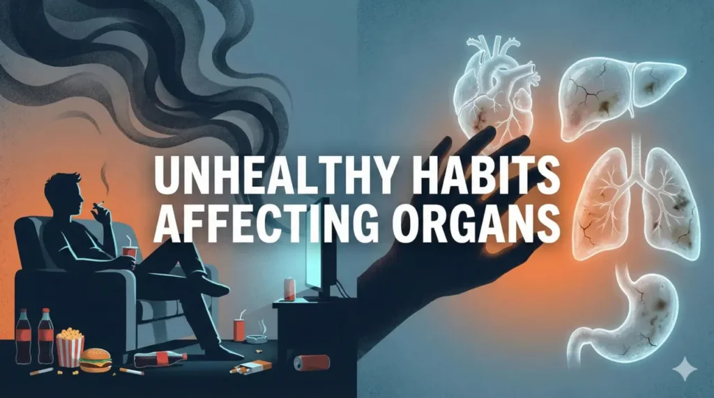 unhealthy habits affecting organs