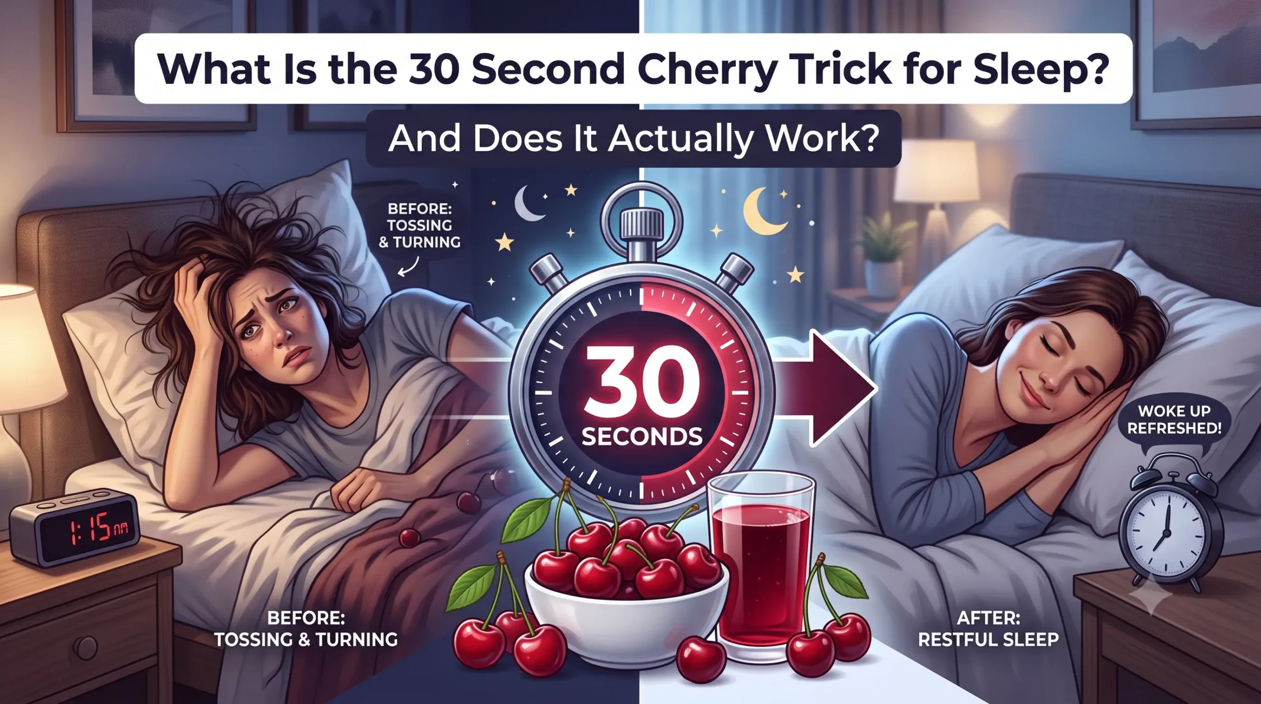 30 second cherry trick for sleep video