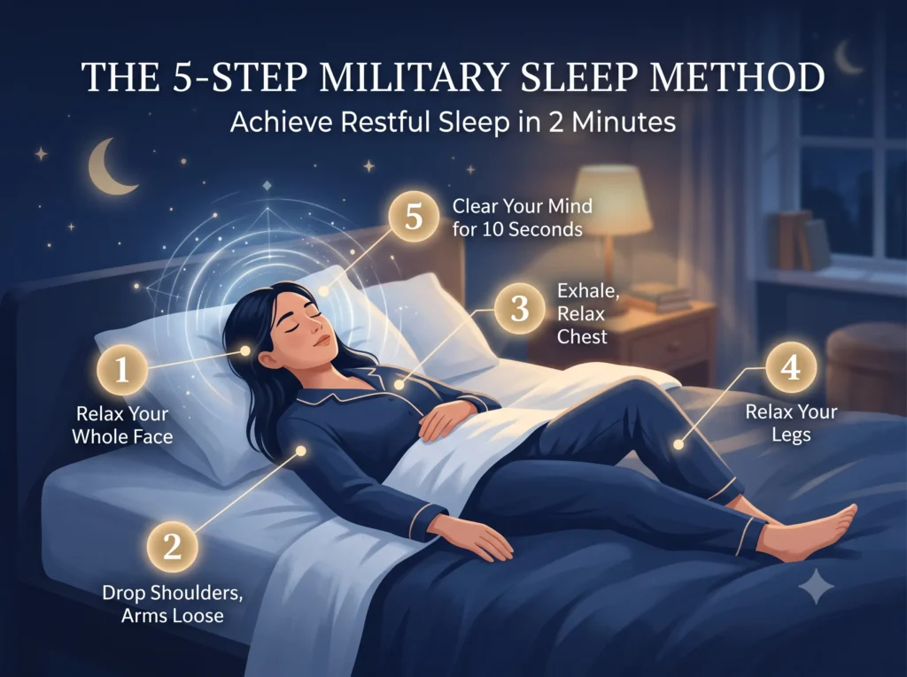 The Military Sleep Method: Fall Asleep in 2 Minutes With This 5-Step Technique 2 5-Step Military Sleep Method