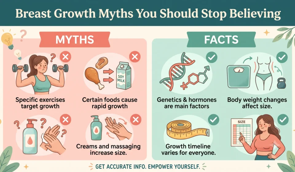 breast growth myth and fact chart