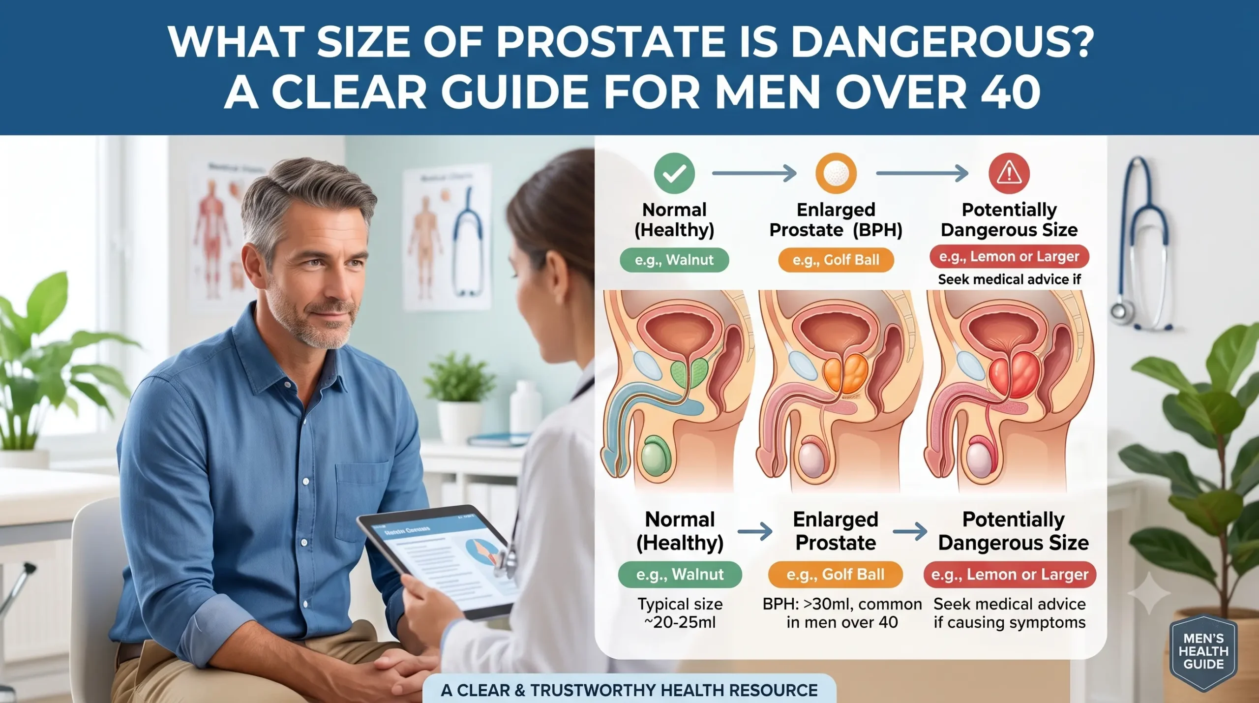 What Size of Prostate Is Dangerous? A Clear Guide for Men Over 40 1 prostate chart