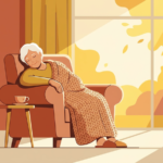 sleeping old lady in day
