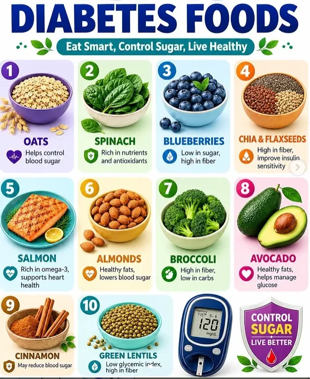 Diabetes 12 Superfoods list